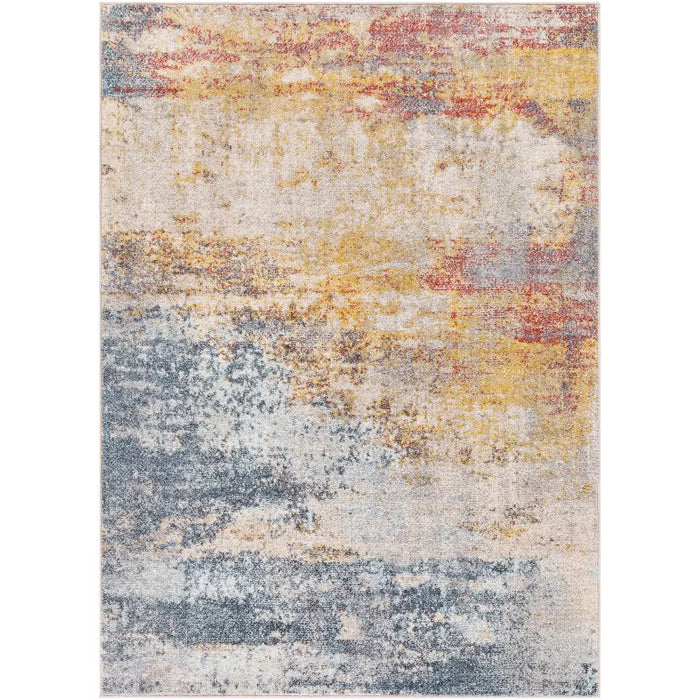 VALERIE Abstract Modern Marble Light Grey Rug