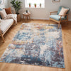 VALERIE Abstract Modern Marble Dark Blue Rug