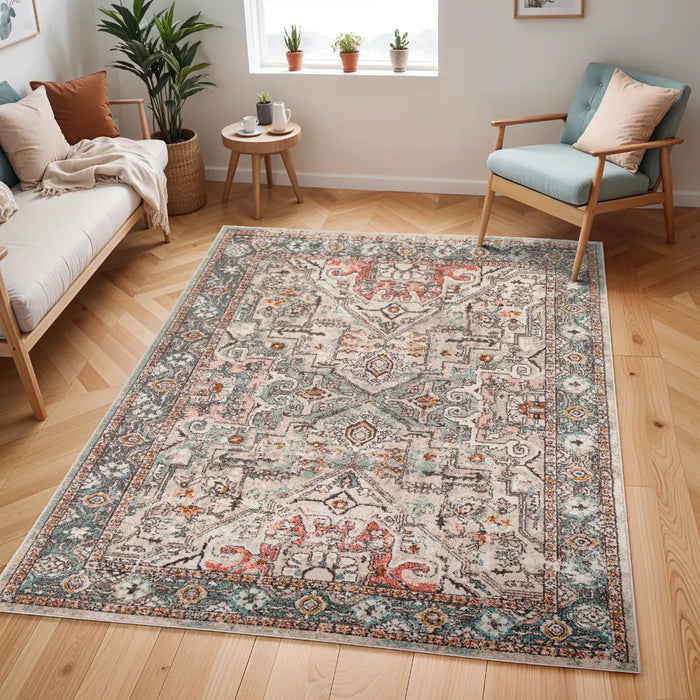 DIA Vintage Traditional Oriental Boho Brick Rug