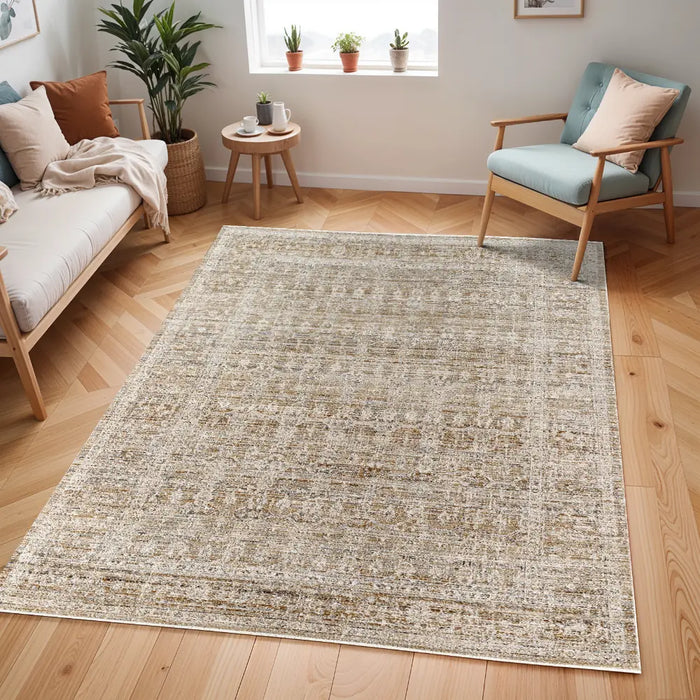 SANJANA Becki Owens x Livabliss In- & Outdoor Machine Washable Dark Sage Rug
