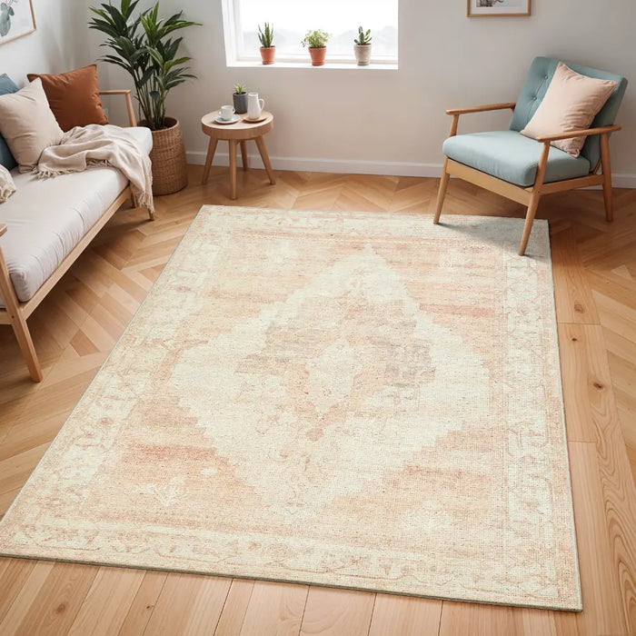 ANIKA Becki Owens x Livabliss Vintage Traditional Oriental Boho Blush/Cream Rug