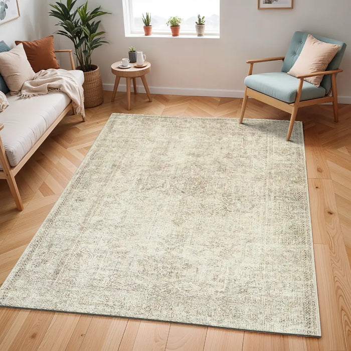 AASHI Becki Owens x Livabliss Vintage Traditional Oriental Boho Sage/Cream Rug