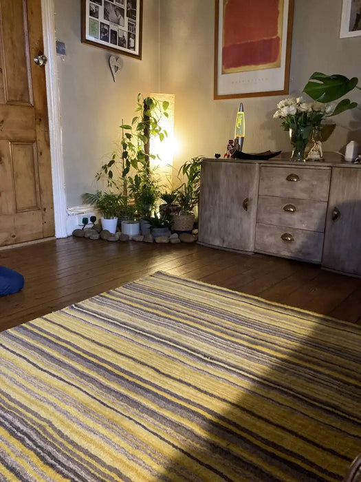 Photo by Susan B., | Oriental Weavers carter ochre yellow Living Room Wool Rug.