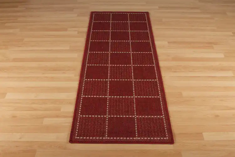 Oriental Weavers checked flatweave red Red Outdoor  Flat Weave Rug.