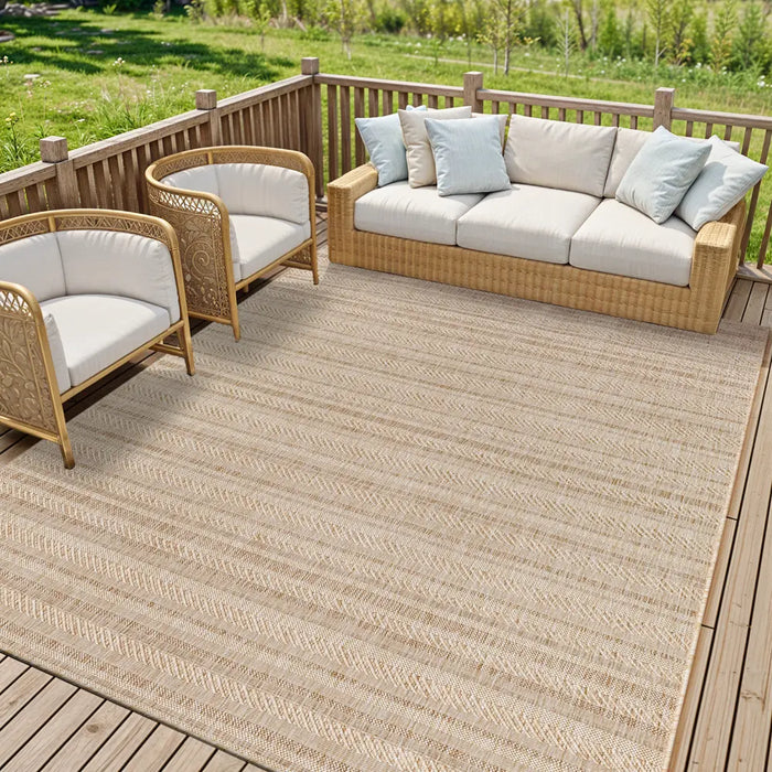 KAVITA In- & Outdoor Global Brown Rug