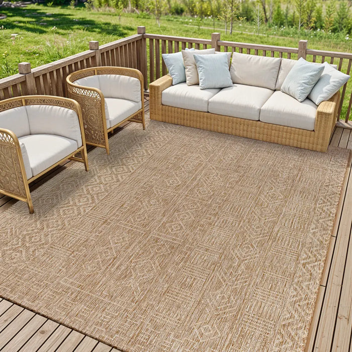 SWETA In- & Outdoor Global Brown Rug