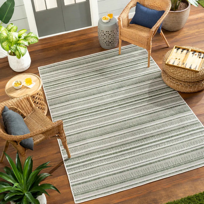 KAVITA In- & Outdoor Global Moss Green Rug