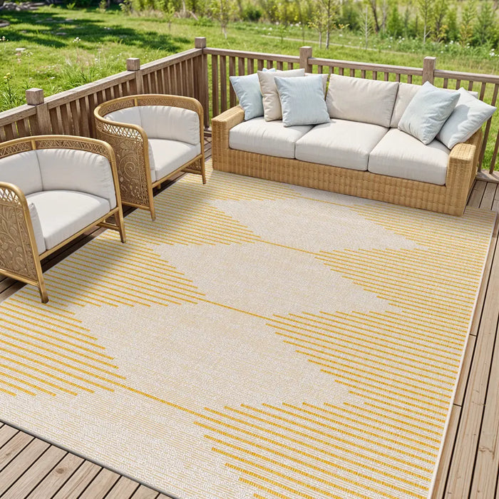 DOLLY In- & Outdoor Global Saffron/Grey Rug