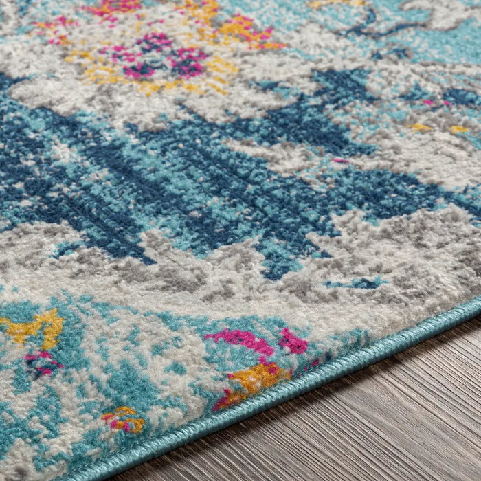 ROMY Vintage Traditional Oriental Boho Blue Rug