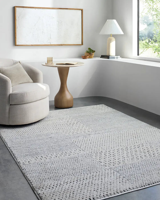 MARJOLAINE Galey Alix x Livabliss Modern Scandi High Pile Ivory/Black Rug