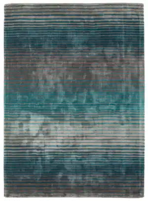 Asiatic holborn teal grey Blue, Purple, Teal Striped Rug.