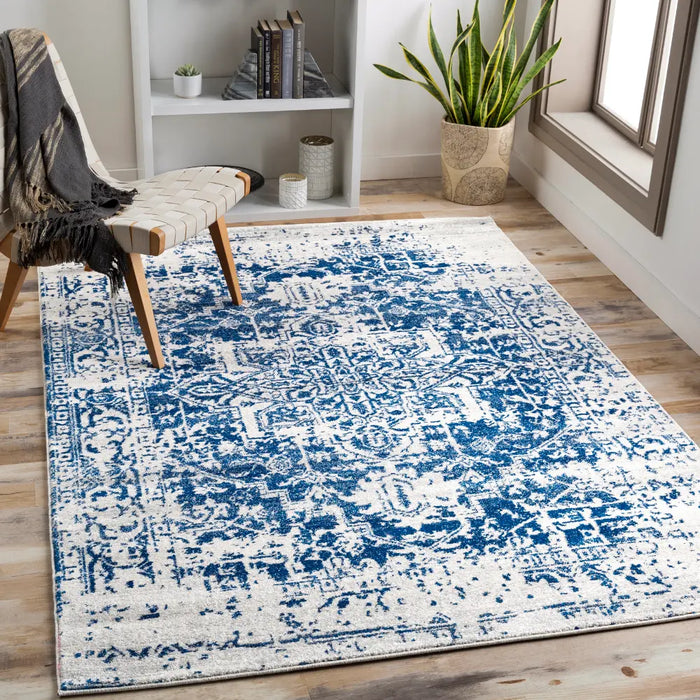 JULIETTE Vintage Traditional Oriental Boho Navy Rug