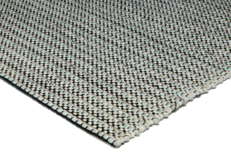 Asiatic linden aqua Blue Wool Rug.