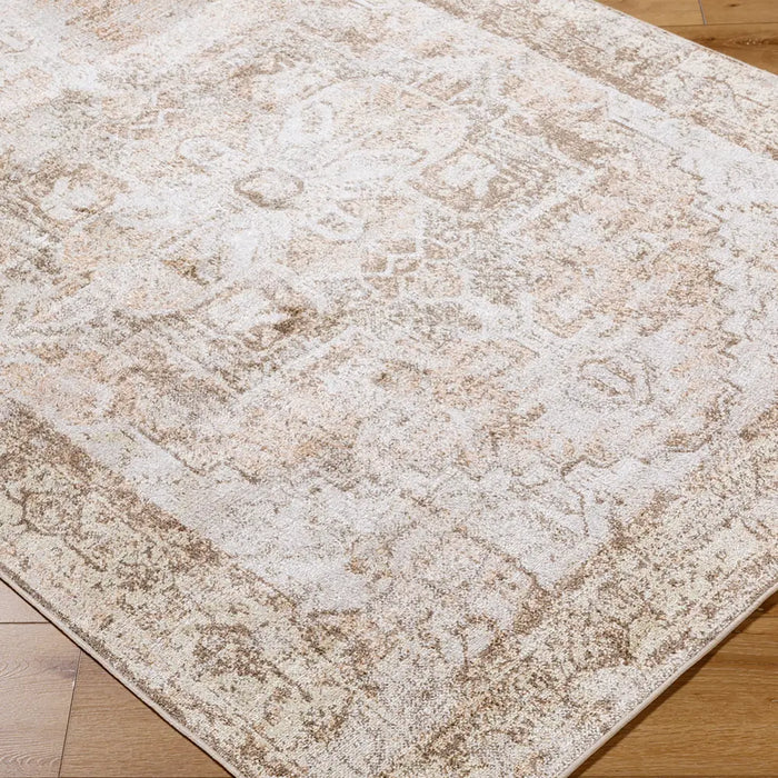 VIVIAN RIDGE Machine Washable Traditional Boho Clay/Dark Brown Rug