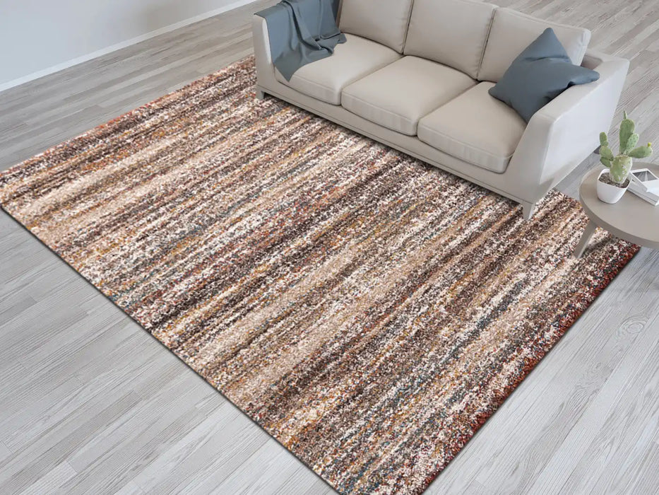 Mastercraft mehari 23094 6969 Beige, Multicoloured Living Room Shaggy Rug.