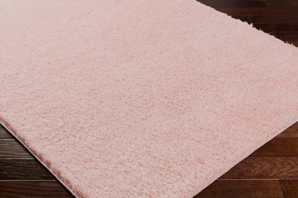 SOSO Shaggy Solid Color Plush Pile Pink Rug