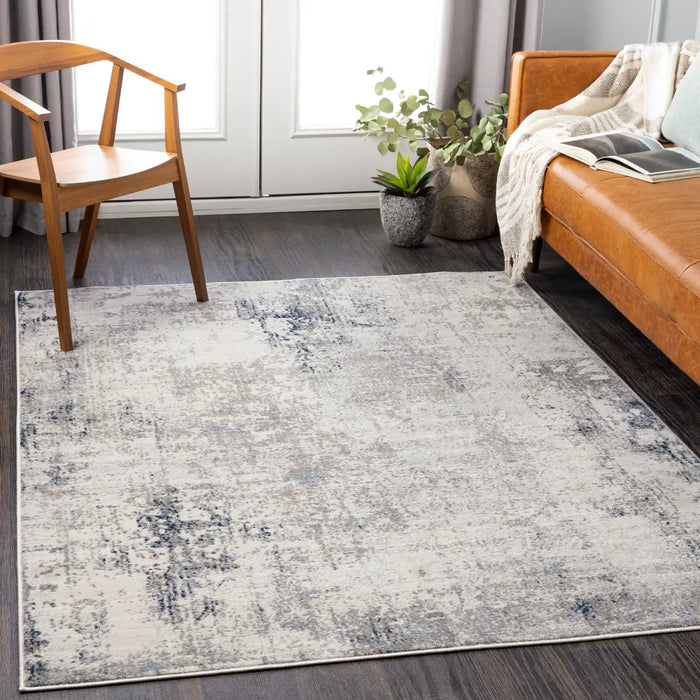 LOPIKA Abstract Modern Marble Grey Rug