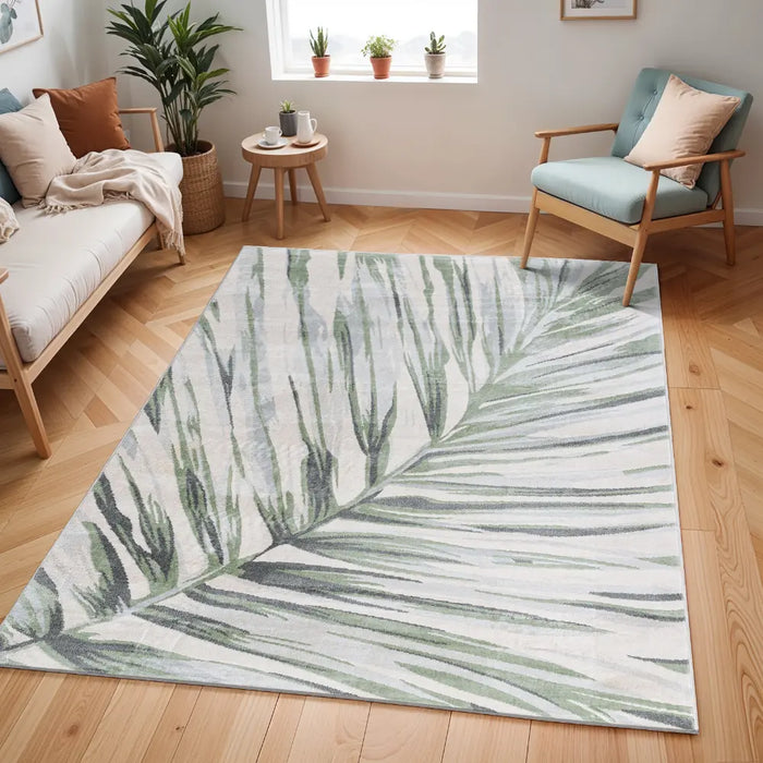 ALAYA Scandi Coastal Medium Green Rug