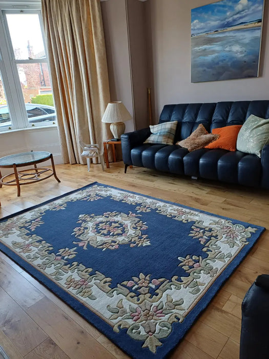 Photo By Thomas T. | Oriental Weavers royal indian blue Living Room Wool Rug.