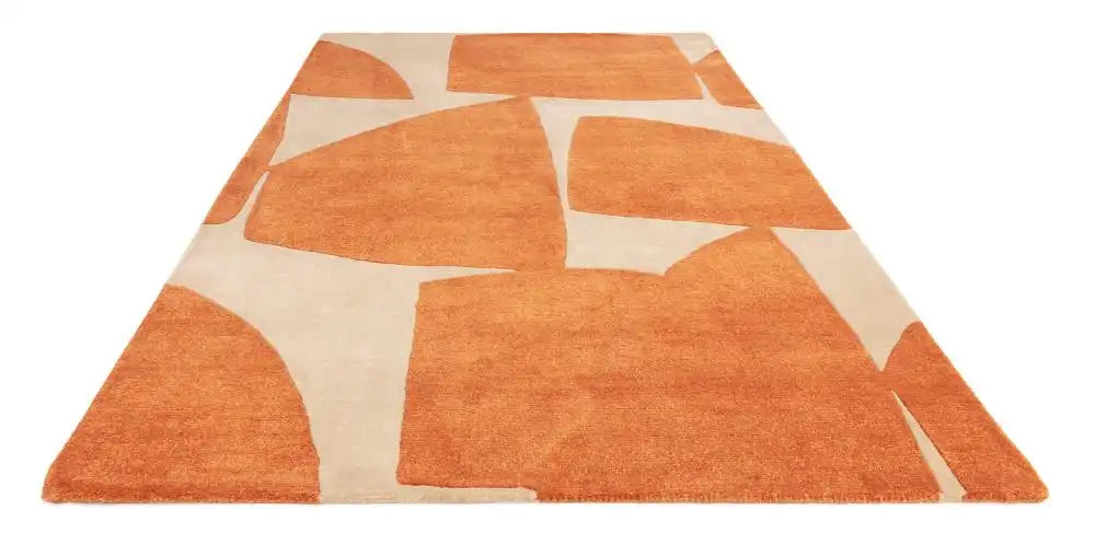 Asiatic romy 05 kite orange Orange Living Room Geometric Rug.