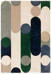 Asiatic romy 08 morse blue Blue, Ivory Living Room Geometric Rug.