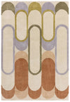 Asiatic romy 09 module pastel Multicoloured Living Room Geometric Rug.