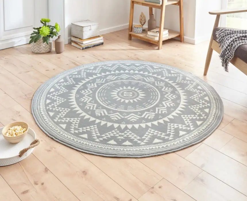 Hanse Home celebration 103444 grey Grey Living Room Geometric Rug.