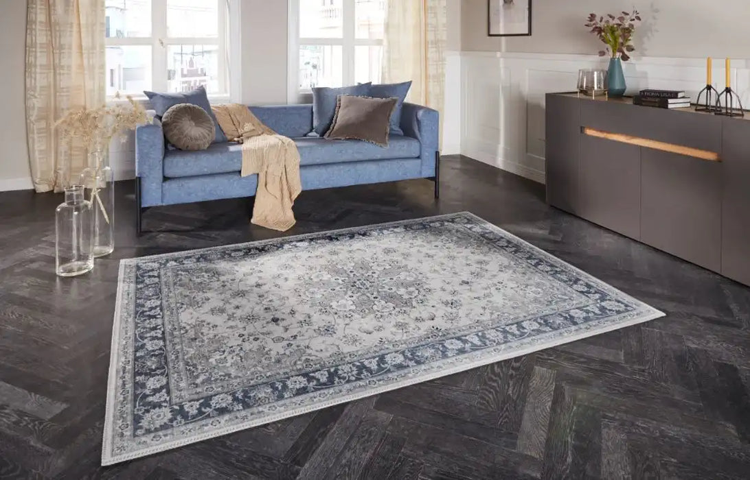 Elle Decoration imagination 104203 sapphire blue Blue Living Room Rug.