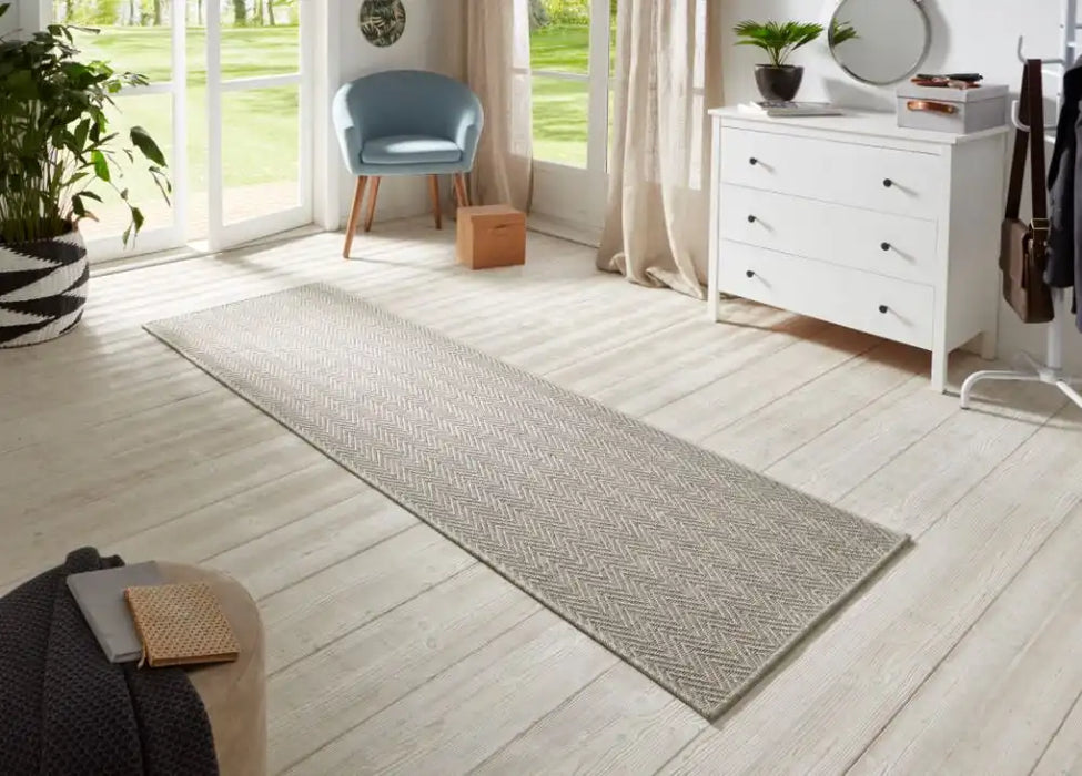 BT Carpet nature runners 104266 grey mutli Grey Outdoor Washable Rug.
