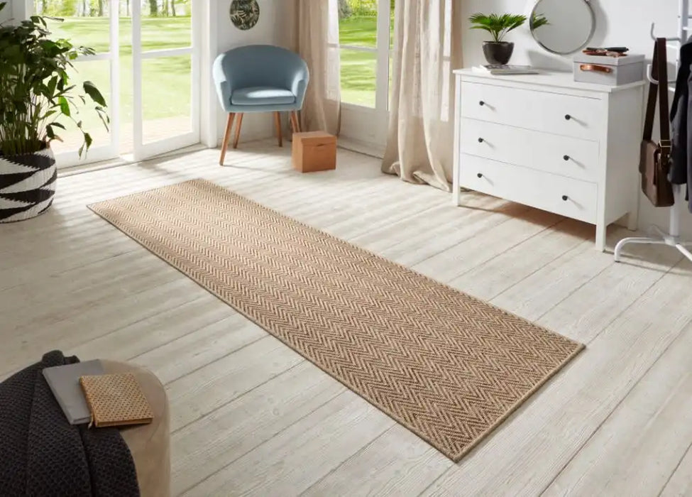 BT Carpet nature runners 104267 beige terra Beige, Orange Outdoor Washable Rug.