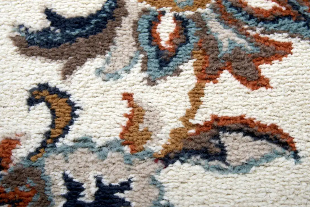 Hanse Home luxor 105635 cream Blue, Ivory, Multicoloured Living Room  Rug.