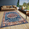 Hanse Home luxor 105637 blue Blue, Multicoloured Living Room  Rug.