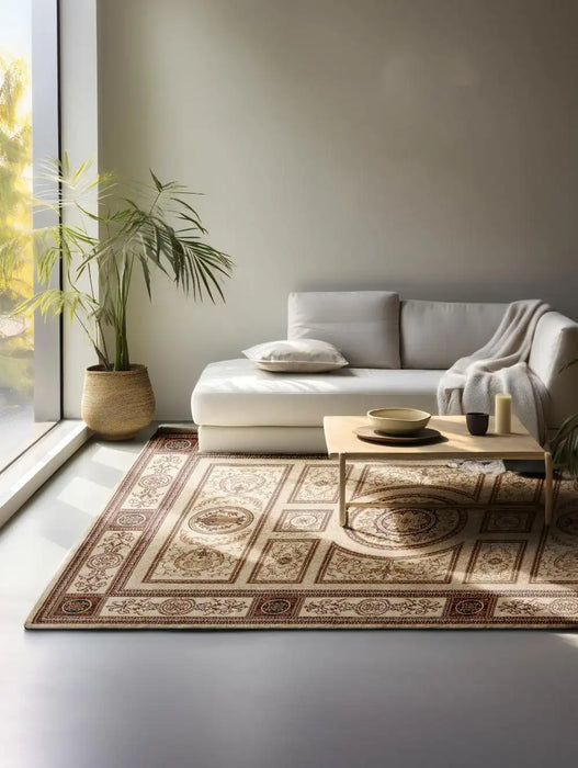 Nouristan herat 2 105990 cream Ivory Living Room Rug.