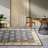 Villeroy and Boch kollektion 1767 106055 blue cream Blue, Ivory, Cream Living Room  Rug.