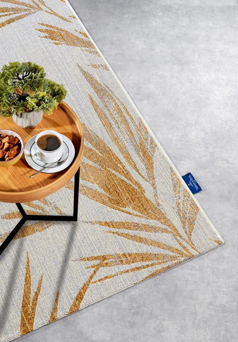 Villeroy and Boch kollektion 1767 106062 cream gold Yellow, Ivory, Cream Living Room  Rug.