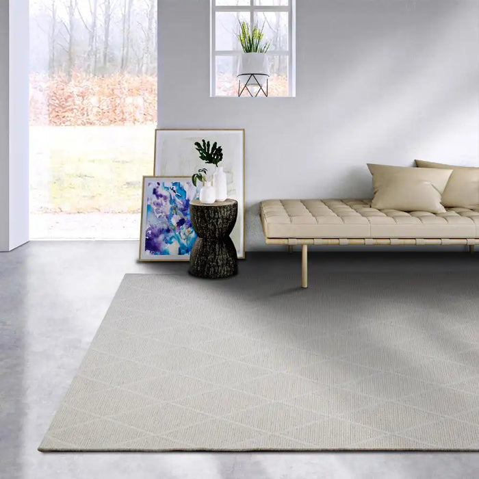 Villeroy and Boch 1843 106108 natural cream Ivory Living Room Wool Rug.