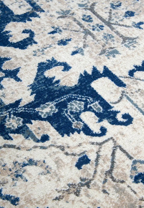 Villeroy and Boch kollektion 1869 106121 cream blue Blue, Cream Living Room  Rug.