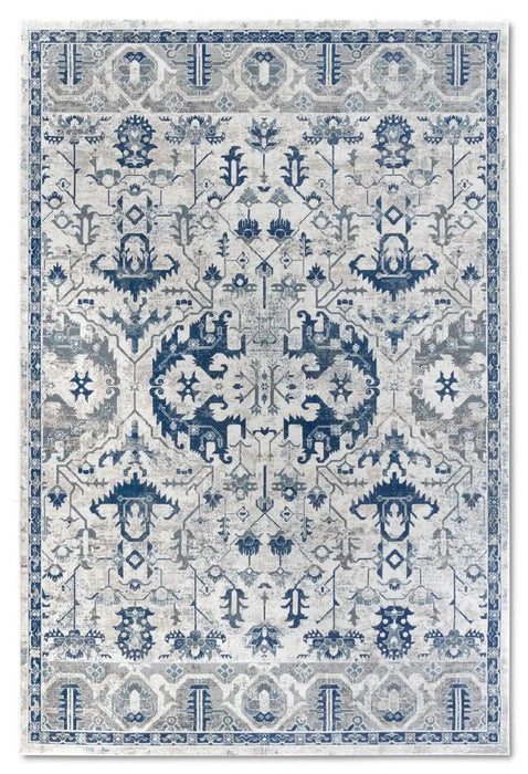 Villeroy and Boch kollektion 1869 106121 cream blue Blue, Cream Living Room  Rug.