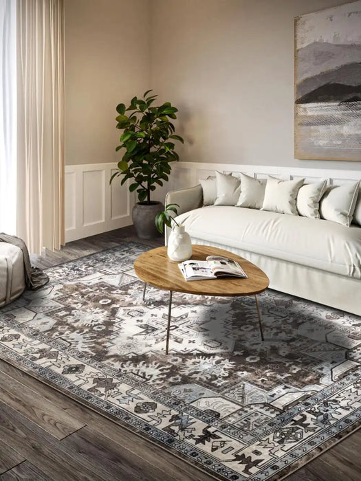 Villeroy and Boch kollektion 1869 106124 brown cream Brown, Cream Living Room Rug.