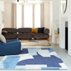 Asiatic romy 11 element blue Blue Living Room Geometric Rug.