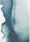 Louis de Poortere lagoon 9332 lagoon inkjet Blue, Ivory Living Room Flat Weave Rug.