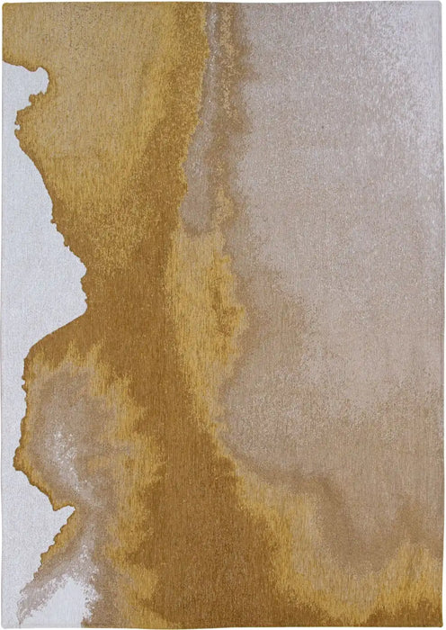 Louis de Poortere lagoon 9333 lagoon sunset Yellow, Ivory Living Room Flat Weave Rug.