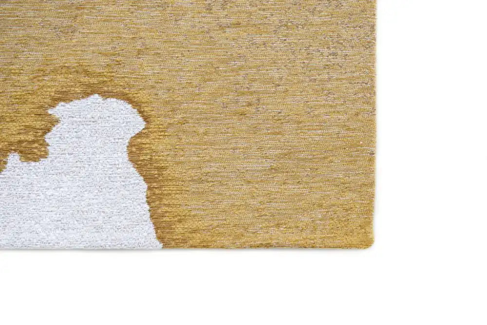 Louis de Poortere lagoon 9333 lagoon sunset Yellow, Ivory Living Room Flat Weave Rug.