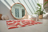 Louis de Poortere papercut 9364 papercut rust Ivory, Orange Living Room Geometric Rug.