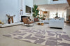 Louis de Poortere papercut 9366 papercut string Grey, Ivory Living Room Geometric Rug.