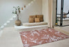 Louis de Poortere sakura 9371 sakura copper pink Pink Living Room Floral Rug.