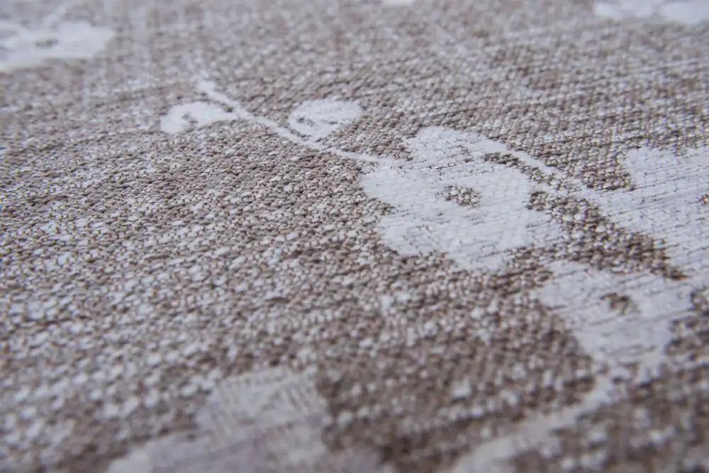 Louis de Poortere sakura 9373 sakura morning mist Beige Living Room Floral Rug.