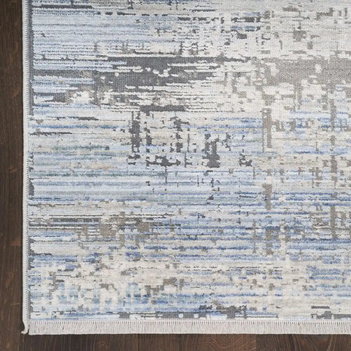 Nourison abstract hues beige grey abh02 blue grey Blue, Grey Living Room  Rug.