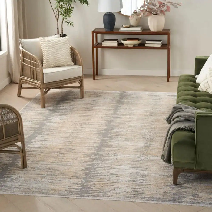 Nourison abstract hues beige grey abh03 grey gold Grey Living Room Rug.