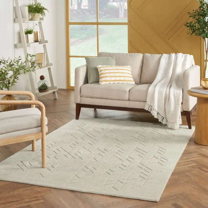 Nourison alessia ale 01 sage Green Living Room Rug.